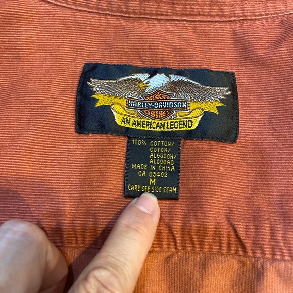 Harley-Davidson Corduroy Button Down Shirt - Picture 8 of 9